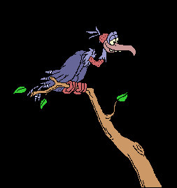 Gif animé vautour perché